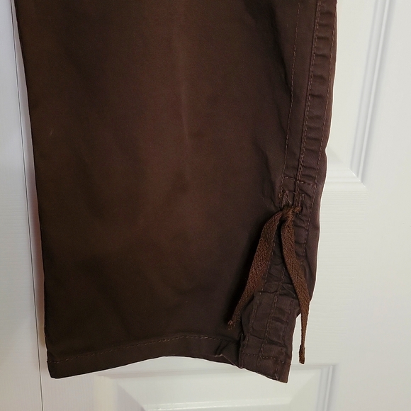 Lee Easy Fit Capris Pedal Pusher Pants Brown Women's Medium Stretch Waist - Picture 13 of 15